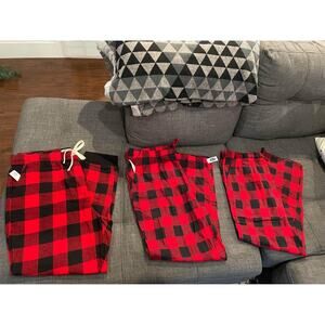 Old Navy Buffalo Plaid Pajama Pant Lot Red/ Black Flannel L/XL Lounge Sleepwear